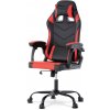Autronic KA-L626 RED Herné kreslo, červená a čierna ekokoža, hojdací mech., operadlo 135°