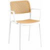 Tempo Kondela Stohovateľná stolička, biela/béžová, RAVID TYP 2