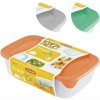 Dóza Curver® Set Rectangular, sada 3 ks, 500/1000/2000 ml, mix farieb mint/sivá/broskyňová
