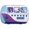Curaprox Kids Travel fialový 1 zubná kefka + 2 medzizubné kefky + 10 ml zubná pasta melón + 1 nálepka darčeková sada