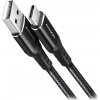 AXAGON BUCM-AM10AB, HQ kabel USB-C USB-A, 1m, USB 2.0, 3A, ALU, oplet, černý