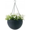 KETER HANGING SPHERE kvetináč závesný 35 x 35 cm, ratan, antracit 17199246