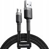 Baseus CAMKLF-CG1 USB do microUSB 1,5A, 2m, černý/šedý