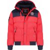 GEOGRAPHICAL NORWAY bunda pánska VOLVA zimná, prešívaná s kapucňou XL červená