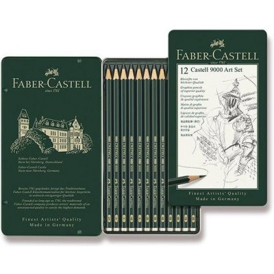 Faber Castell Faber-Castell, grafitová sada ceruziek Castell 9000, 12 ks, art set