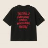 Dotyk Slov Oversized UNISEX tričko (čierna) - Prestaň si romantizovať emočne nedostupných idiotov Veľkosť: XL