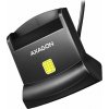 AXAGON CRE-SM4N, USB-A StandReader čtečka kontaktních karet Smart card (eObčanka), kabel 1.3m