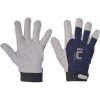 Červa PELICAN BLUE pracovné rukavice - ovčej a kozej kože - balenie 12 párov Barva č: Bílá + modrá, Velikost: 9