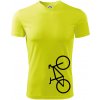 Bicykel na výšku - Pánske tričko Fantasy športové - 3XL ( Neonová žltá )
