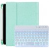 AppleKing puzdro s podsvietenou klávesnicou s okrúhlymi klávesmi a priestorom na Apple Pencil pre iPad mini 6 / mini 7 - mentolové - možnosť vrátiť tovar ZADARMO do 30tich dní