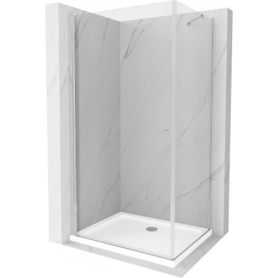 MEXEN/S - Pretória sprchovací kút 70x120, transparent, chróm + sprchová vanička vrátane sifónu 852-070-120-01-00-4010
