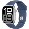 Apple Watch Series 10 42 mm Cellular strieborný hliník s denimovým športovým remienkom M/L MWX43QC/A