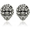 Sam's Artisans Náušnice Black Monster Skull chirurgická oceľ INM071 +Darčeková krabička zdarma +Silikónová ochranná zarážka zdarma