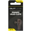 Avid 10 ks Závesky na Záťaže Carp Outline FleckTone Pinned Lead Clips