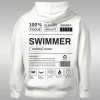 Swimmer Label dámska mikina s kapucňou