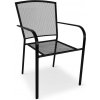 Noela Lana steel ZWMC-19 Záhradná stohovateľná stolička, oceľ, čierna