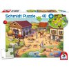 SCHMIDT Puzzle Farma 40 dílků + figurky zvířat