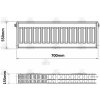 KORADO 33R 550 x 700 BOCNE PRIPOJENIE