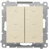Ovládač žalúzií dvojitý tlačidlový (1-0-2) 10A/250V (PS) šampanská matná SIMON55 (Simon)