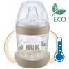 Dojčenská fľaša na učenie NUK for Nature s kontrolou teploty 6-18m hnedá