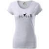 Karate EKG - Dámske tričko Pure - 3XL ( Svetlosivý melír )