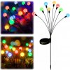 Farebná solárna dekorácia – 8 LED guličiek pre romantickú atmosféru