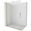 Mexen Velar posuvná sprchová zástena Walk-in 140 x 200 cm, mliečne 8 mm, zlatá - 871-140-000-33-50