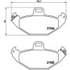 Sada brzdových platničiek kotúčovej brzdy BREMBO P 68 021