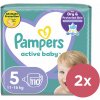 2x PAMPERS Active Baby 5 (11-16 kg) 110 ks MEGA PACK - jednorazové plienky