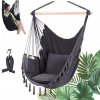 Hojdacie kreslo - hamak Viking sivé, nosnosť 120 kg, 134 x 100 cm
