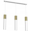 Luminex Luster na lanku CASSA 3xGU10/8W/230V biela/zlatá LU4142 + záruka 3 roky zadarmo