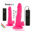 Diversia - flexible vibrating dildo pink 18 cm -o- 4 cm