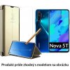 Otváracie Púzdro Luxria Clear View pre Huawei - Zlaté pre Huawei: Nova 5T