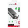 Swisssten Power Line II Powerbanka 30000 mAh 22,5W - čierna