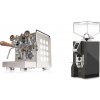 Rocket Espresso Appartamento, white, walnut + Eureka Mignon Specialita, CR anthracite