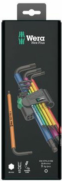 WERA 950 9 Hex-Plus Multicolour 1 SB Multicolour Sada zástrčných kľúčov / metrická / BlackLaser (05073593001)