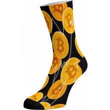 Walkee BITCOIN bavlnené potlačené veselé ponožky