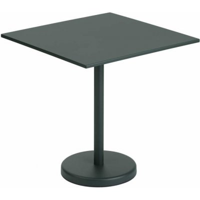 Muuto Stolík Linear Steel Café Table 70x70, dark green
