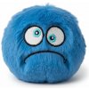 Pískajúca loptička pre psa – plyšové monštrum, modrá