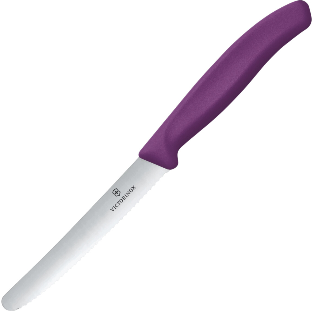Victorinox SwissClassic Nôž na ovocie/zeleninu, 11cm, zubkovaný, fialový 6.7835.C1