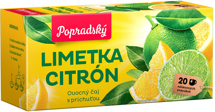 Popradský ovocný čaj Limetka citrón 40 g