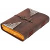 Leather Journals Tajemný kožený grimoár s klíčem a stříbrným kováním