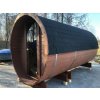 SD-380 Drevená sudová sauna 3,8m x 2,2m s príslušenstvom smrek