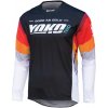 Yoko TWO čierno-bielo-červený (Priedušný motokrosový dres s výborným strihom)