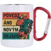 Hrnček kovový biely Povedz áno novým objavom