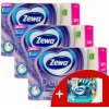 Zewa Deluxe Lavender Dreams 3 Ply Toaletný papier 3x24 roliek + 1ks vlhčený toaletný papier Zewa