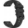VSETKONAMOBIL 131621 SPORTY QUICK FIT Vymeniteľný silikónový remienok Garmin - šírka 20mm čierny-šedý