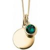 Náhrdelník s kameňom narodenia gold (Máj - smaragd) P5012