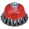 Extol Kartáč hrnčekový M14 vrkočový, oceľový drôt 0,5mm, 80mm 17008