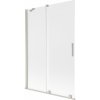 Mexen Velar, 2-krídlová posuvná vaňová zástena 120 x 150 cm, 8mm sklo námraza, brúsená oceľ, 896-120-000-31-97
